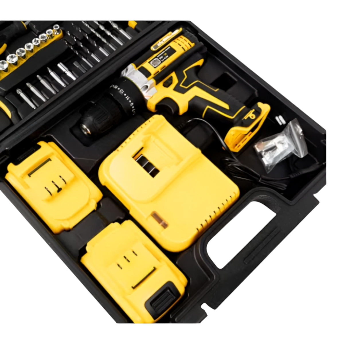 Bormasina de gaurit si insurubat 500W, 2 acumulatori 48V 8.0Ah, 30 accesorii