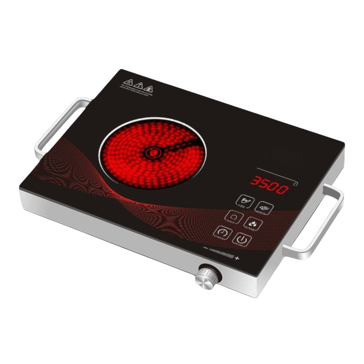 Plita electrica inductie si infrarosu 2500W, 8 trepte, negru