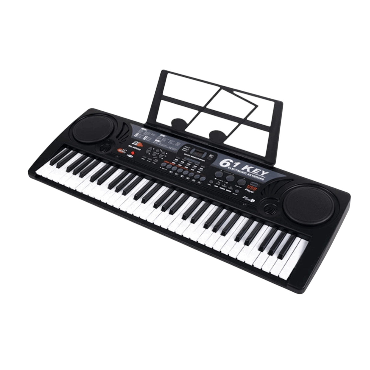 Orga Electronica MQ809, 61 clape, 16 tonuri, 10 ritmuri, 6 melodii, Afisaj digital, Boxe, USB, MP3, Microfon inclus