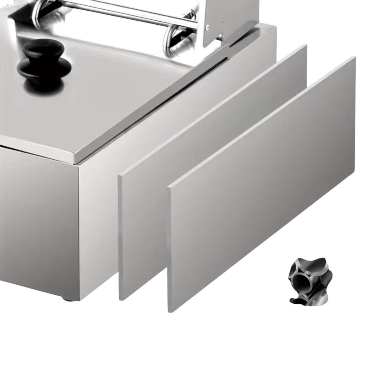 Friteuza electrica din inox 5000W, 12 litri, cos detasabil, termostat reglabil