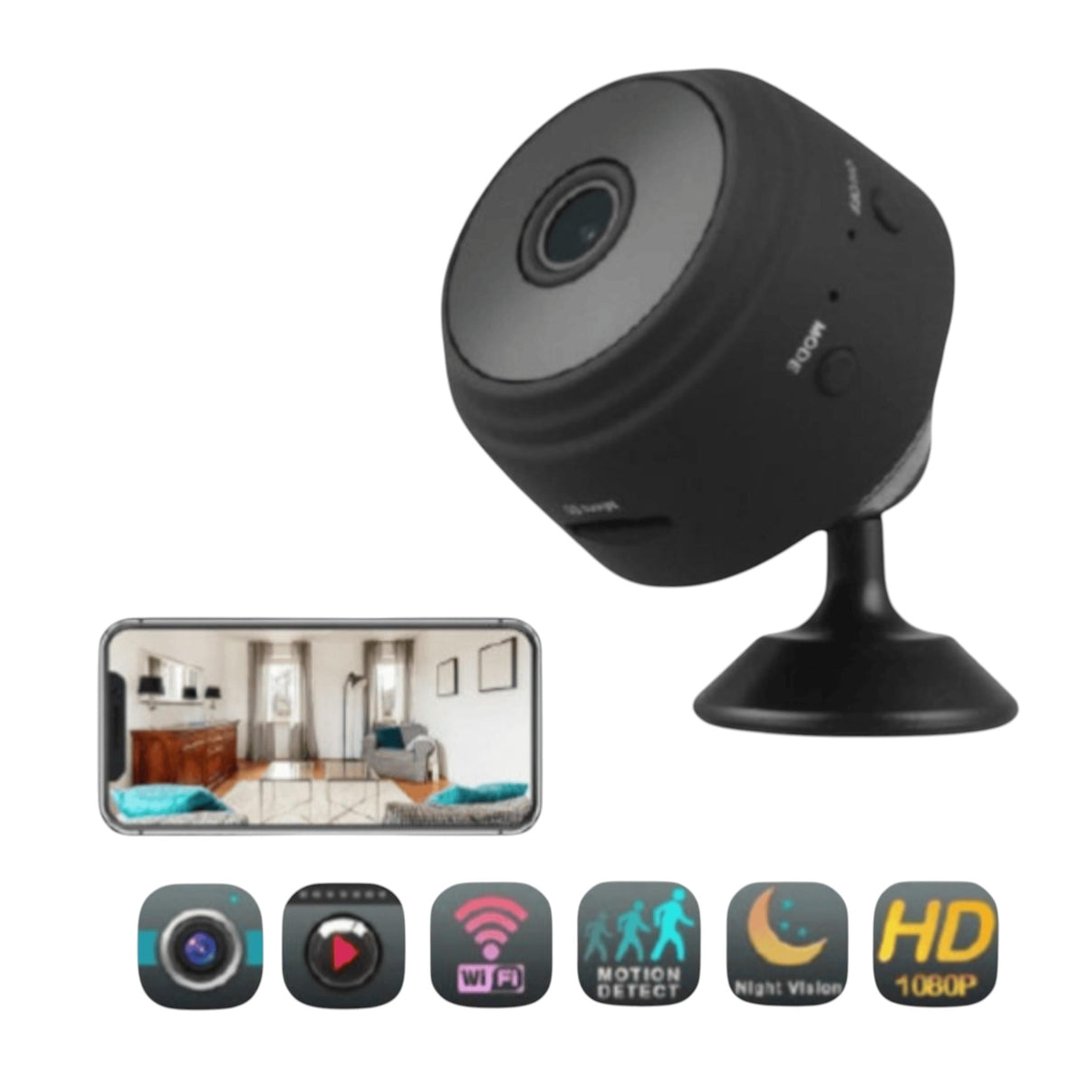 Set 4 Camere Supraveghere Wireless Full HD 1080p WiFi, Baterie Reincarcabila