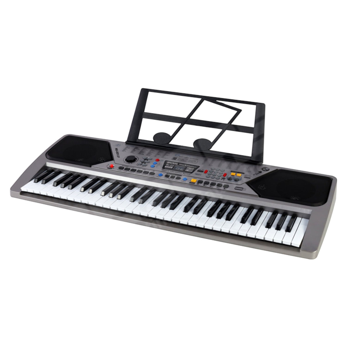 Orga electronica MQ-001UF, 61 clape, 100 ritmuri, 100 tonuri, 10 melodii demo, USB, Radio FM, MP3, Afisaj LCD, microfon inclus