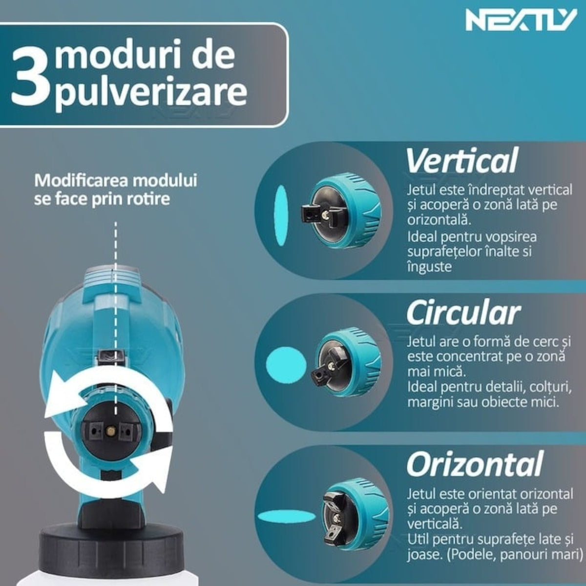 Aparat de vopsit si zugravit electric portabil, 2 acumulatori 48V 8.0Ah, rezervor 800ml