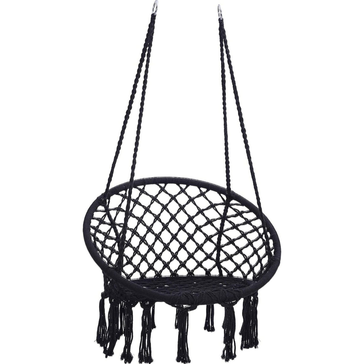Leagan/balansoar suspendat tip scaun/hamac, diametru 80 cm, sarcina maxima 120kg, cadru metalic, pentru casa, gradina si veranda