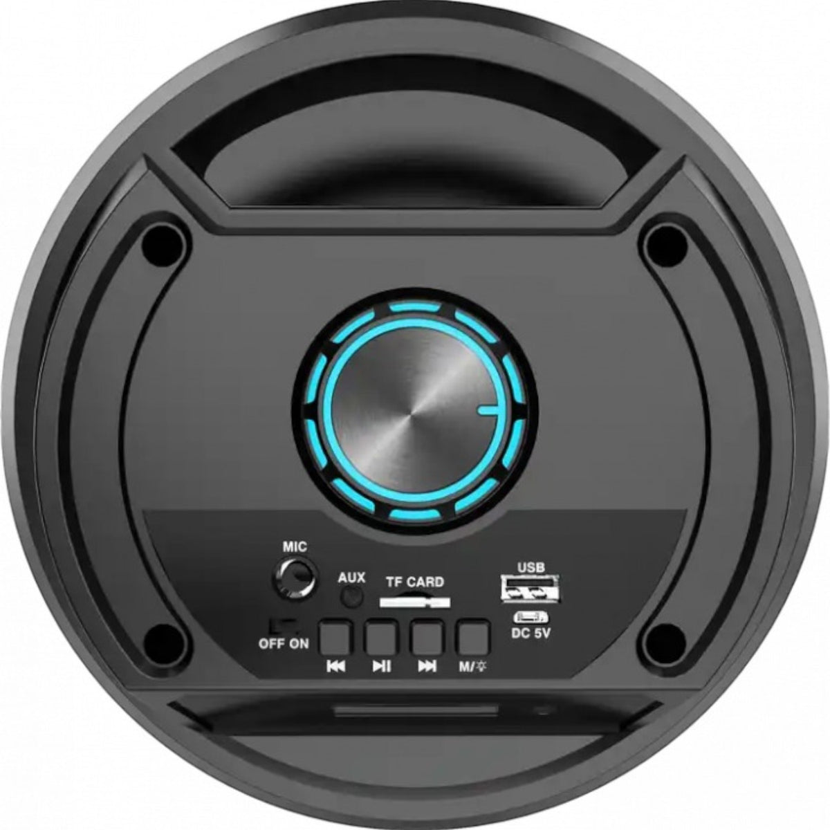 Boxa portabila 300W, 2 difuzoare 6.5 inch, 55 x 28 x 26 cm, AUX, Bluetooth, Joc Lumini, Stick USB, Microfon, Casti