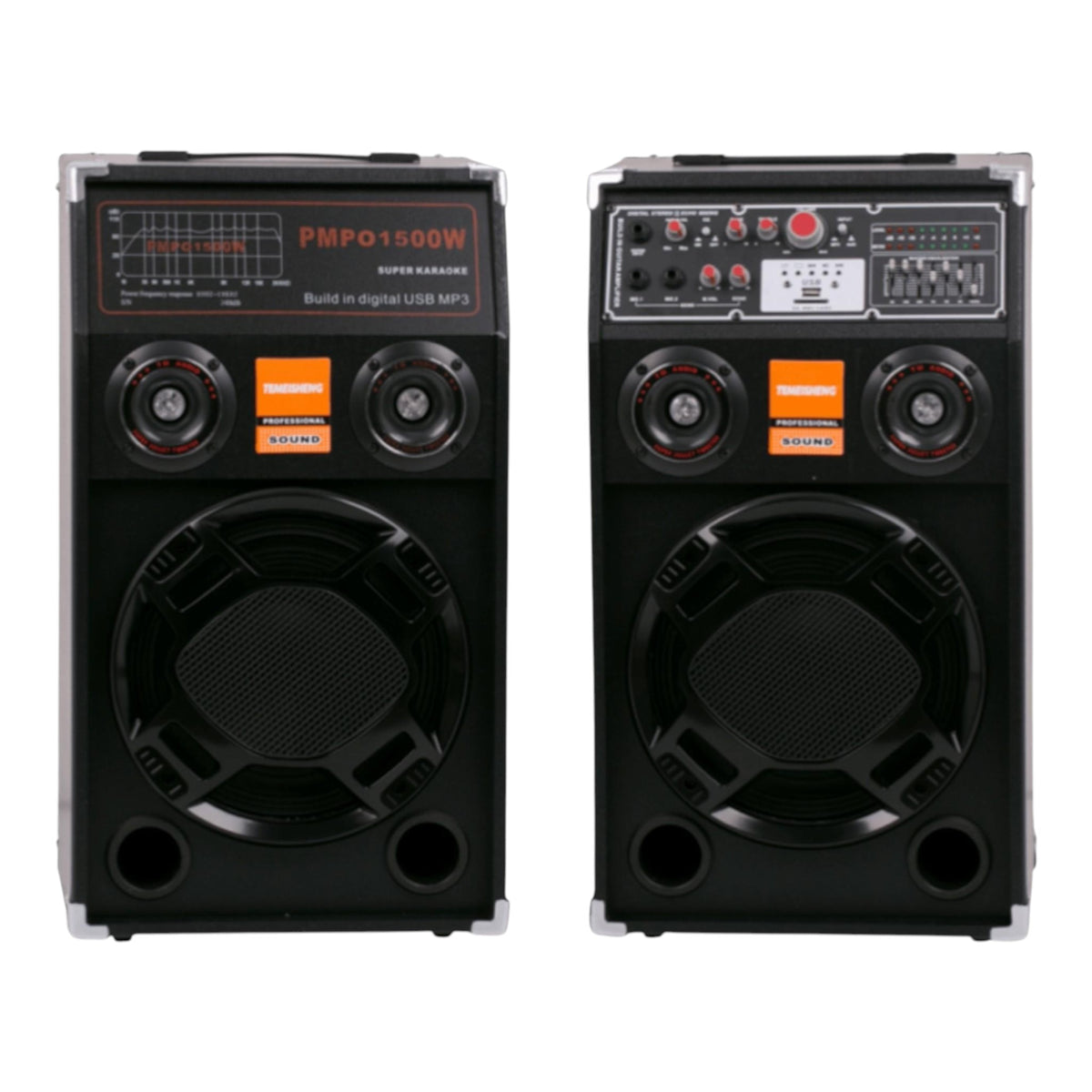 Set Boxe Active 284 500W, Karaoke, Bluetooth, USB, Radio FM, MP3, Ecran LCD, Microfon, Telecomanda