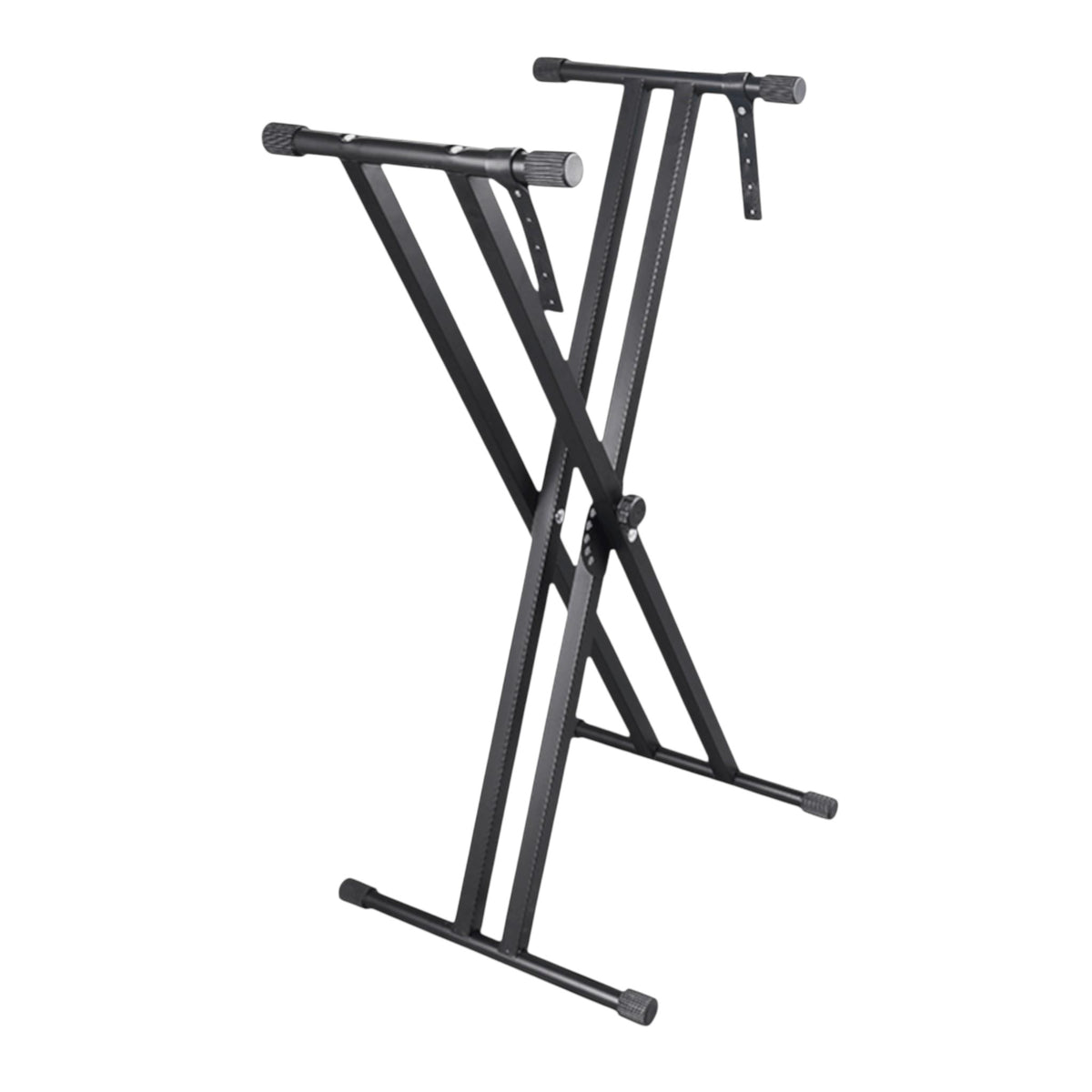 Stativ orga dublu forma X reglabil, 65-100 cm, sarcina maxima 60 kg, antialunecare, 5 trepte, negru