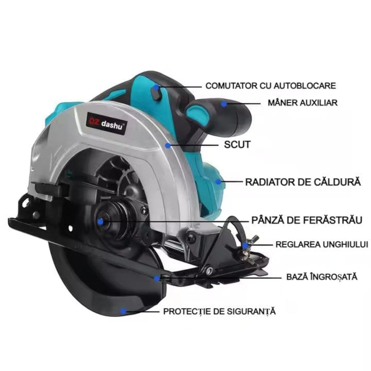 Fierastrau circular cu acumulator, 48 V, 8 Ah, 11.000 Rpm, Diametru disc 185 mm, inclus in pachet