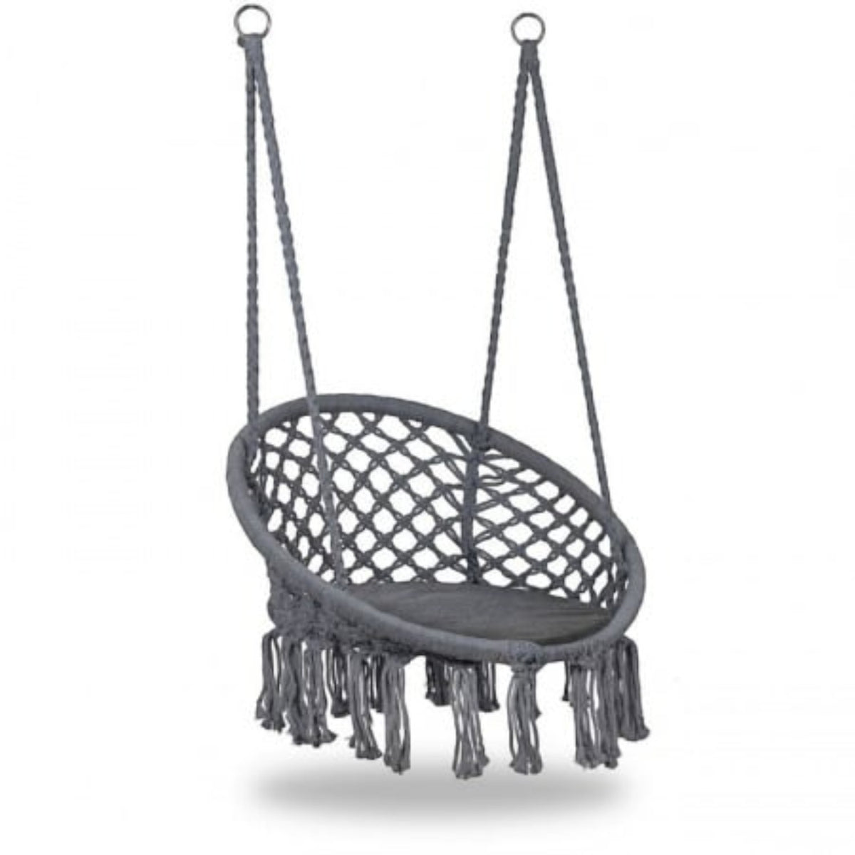 Leagan/balansoar suspendat tip scaun/hamac, diametru 80 cm, sarcina maxima 120kg, cadru metalic, pentru casa, gradina si veranda