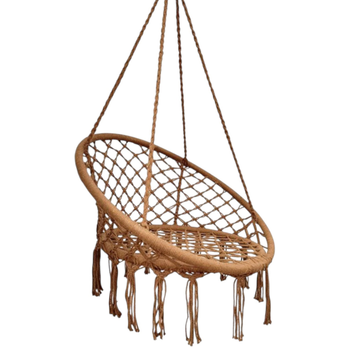 Leagan/balansoar suspendat tip scaun/hamac, diametru 80 cm, sarcina maxima 120kg, cadru metalic, pentru casa, gradina si veranda