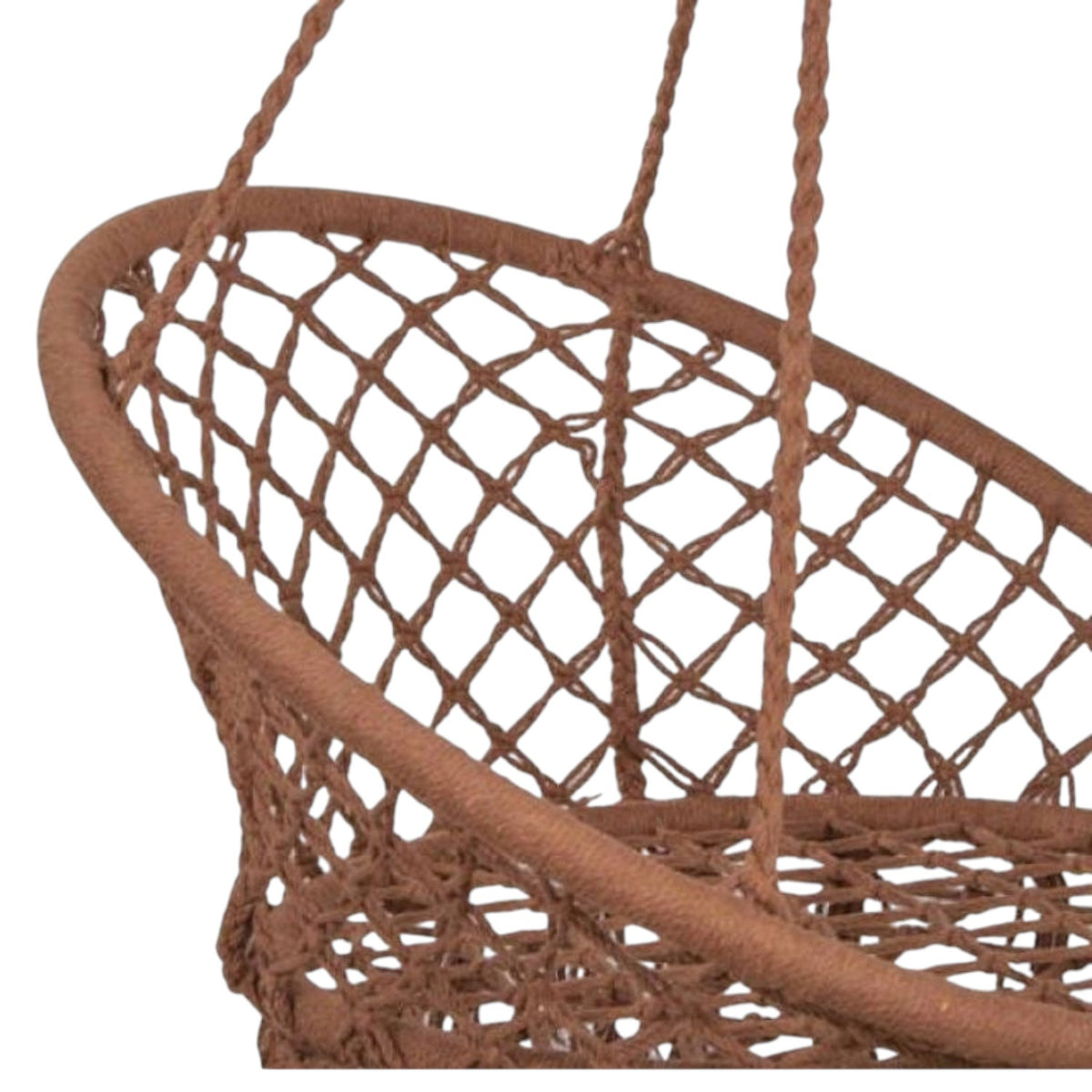 Leagan/balansoar suspendat tip scaun/hamac, diametru 80 cm, sarcina maxima 120kg, cadru metalic, pentru casa, gradina si veranda
