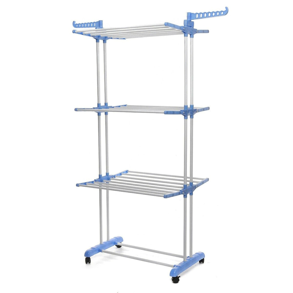 Uscator vertical, mobil si pliabil pentru rufe cu suport umerase, inaltime 173cm, 3 etaje