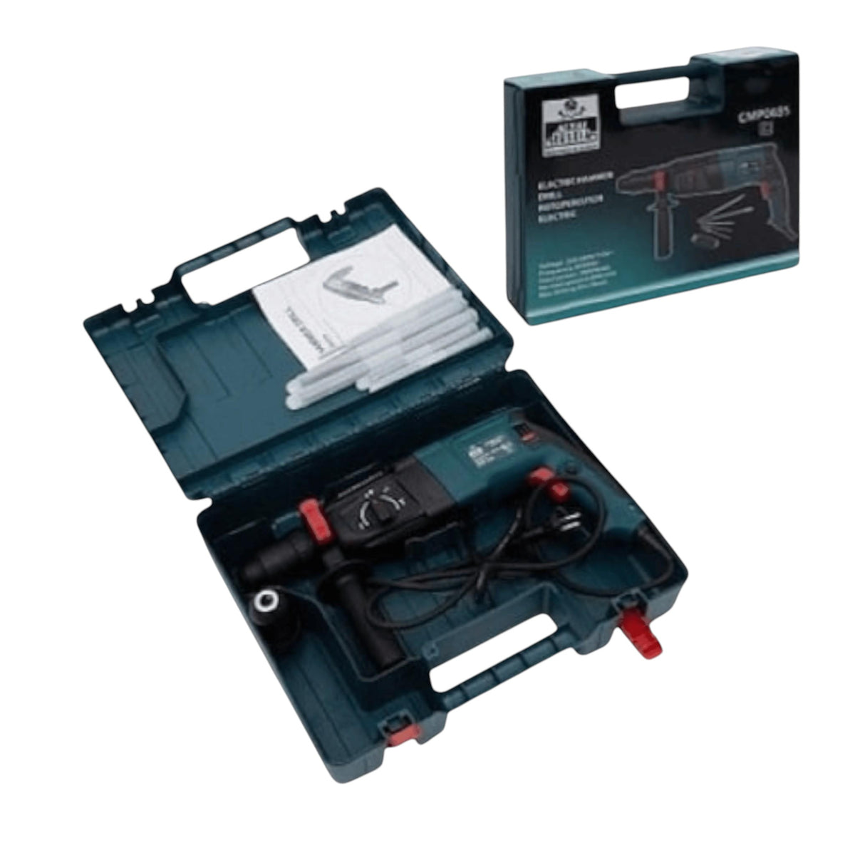 Ciocan rotopercutor 3000W, 3J, 30mm, 1200 RPM, mandrina rezerva, 5 accesorii, valiza