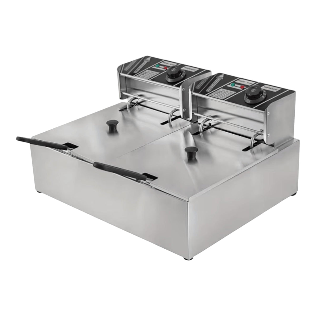 Friteuza electrica din inox 5000W, 12 litri, cos detasabil, termostat reglabil