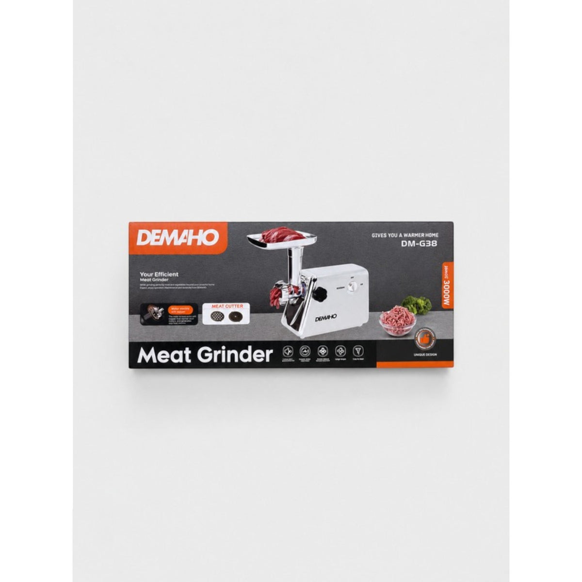 Masina de tocat carne electrica 3000 W – 120 kg/ora, 2 site inox, functie Reverse, componente detasabile