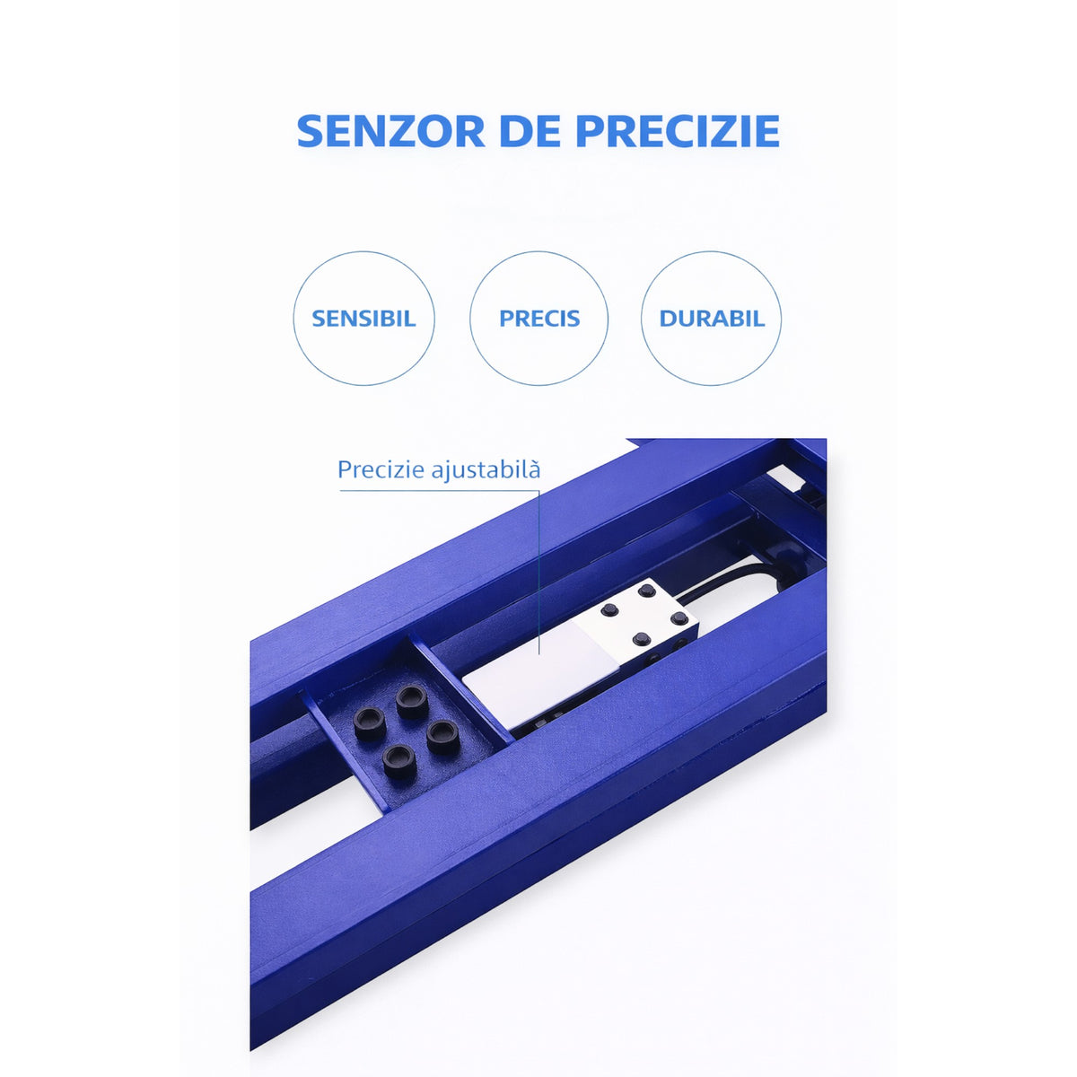 Cantar electronic cu platforma 700 kg, brat rabatabil, afisaj LCD, baterie interna