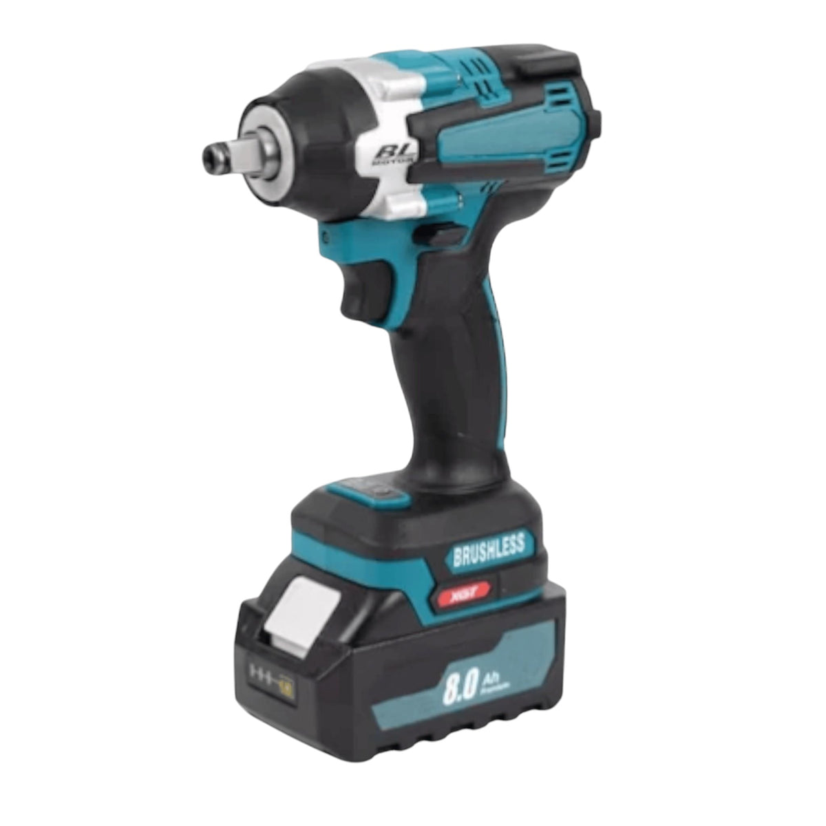 Masina de impact si insurubat, 2 acumulatori 48V 8.0Ah, 850Nm, 3500RPM, brushless, Albastru