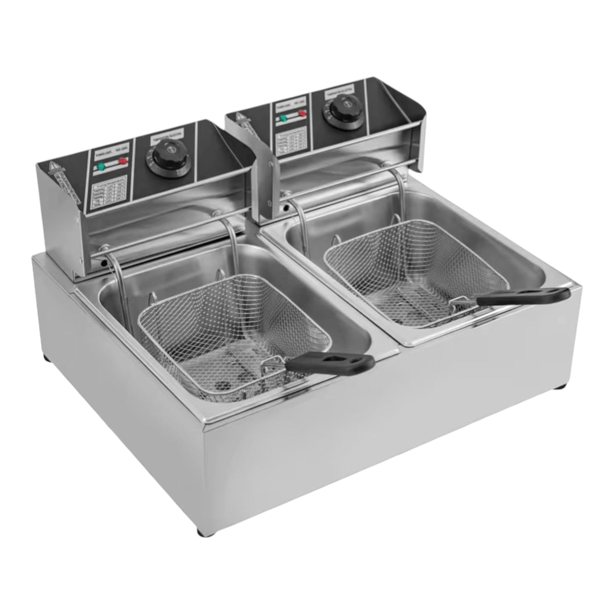 Friteuza electrica din inox 5000W, 12 litri, cos detasabil, termostat reglabil