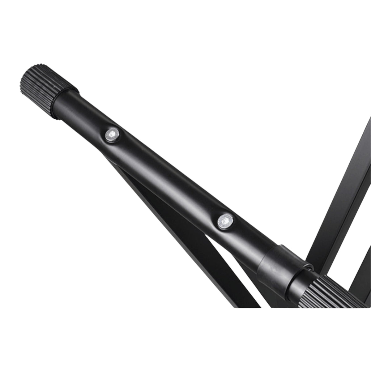 Stativ orga dublu forma X reglabil, 65-100 cm, sarcina maxima 60 kg, antialunecare, 5 trepte, negru