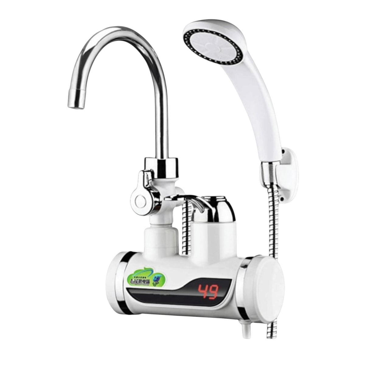 Robinet electric cu incalzire instant, 3000W, cu dus si furtun, montaj perete