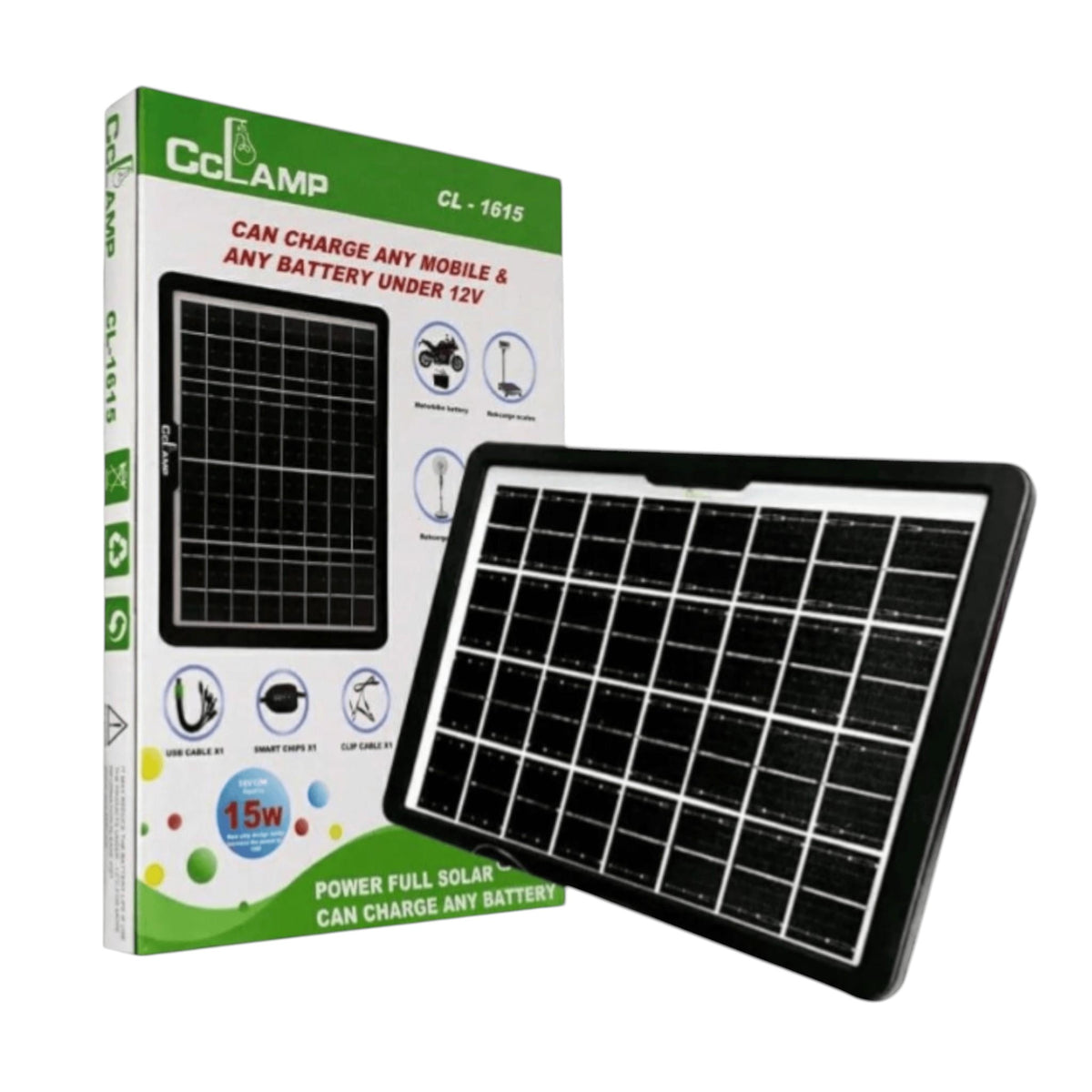 Panou solar portabil 15W, USB, IP65, incarcare dispozitive electronice si baterii auto/moto