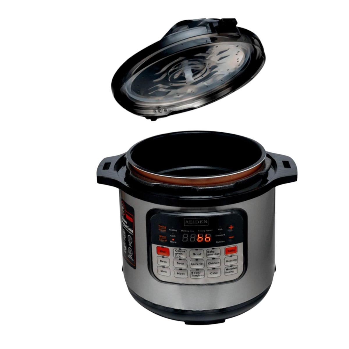 Oala Electrica Sub Presiune 2500W, Capacitate 8L,  9 Programe, Otel Inoxidabil, Vas Antiaderent