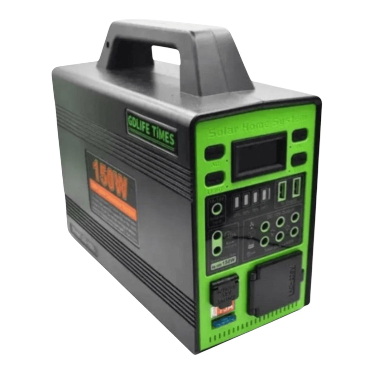 Kit solar GD-150L, 150W, baterie 50400mAh, 4 becuri LED, invertor, USB