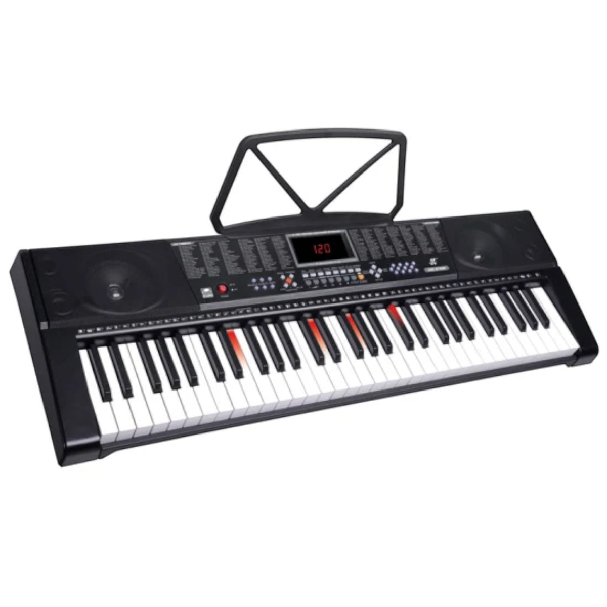 Orga MK2108, 61 clape luminate LED, 5 octave, 255 timbre, 255 ritmuri, ecran LCD