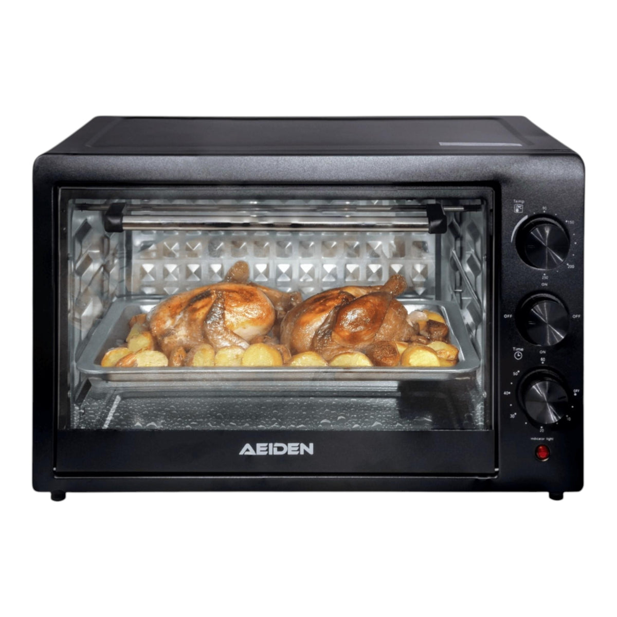 Cuptor electric 48L 2600W, Temperatura maxima 250C, Tava de copt, Gratar, Functie rotisor