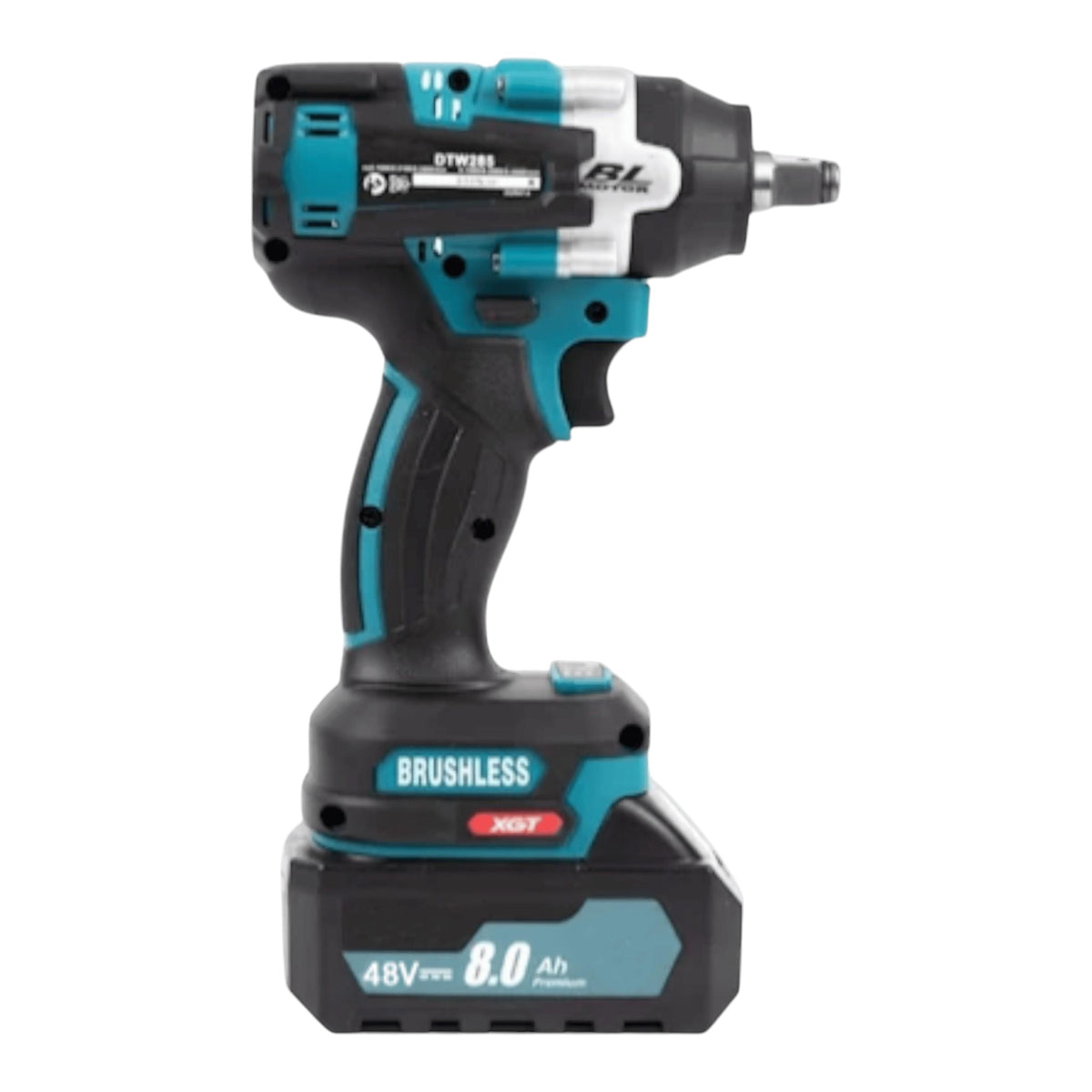 Masina de impact si insurubat, 2 acumulatori 48V 8.0Ah, 850Nm, 3500RPM, brushless, Albastru