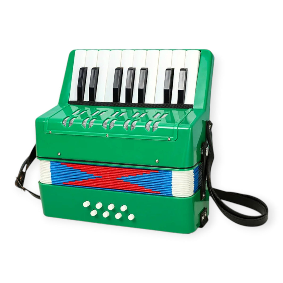 Acordeon pentru incepatori si copii, 17 clape, 8 butoane bass, 30 cm