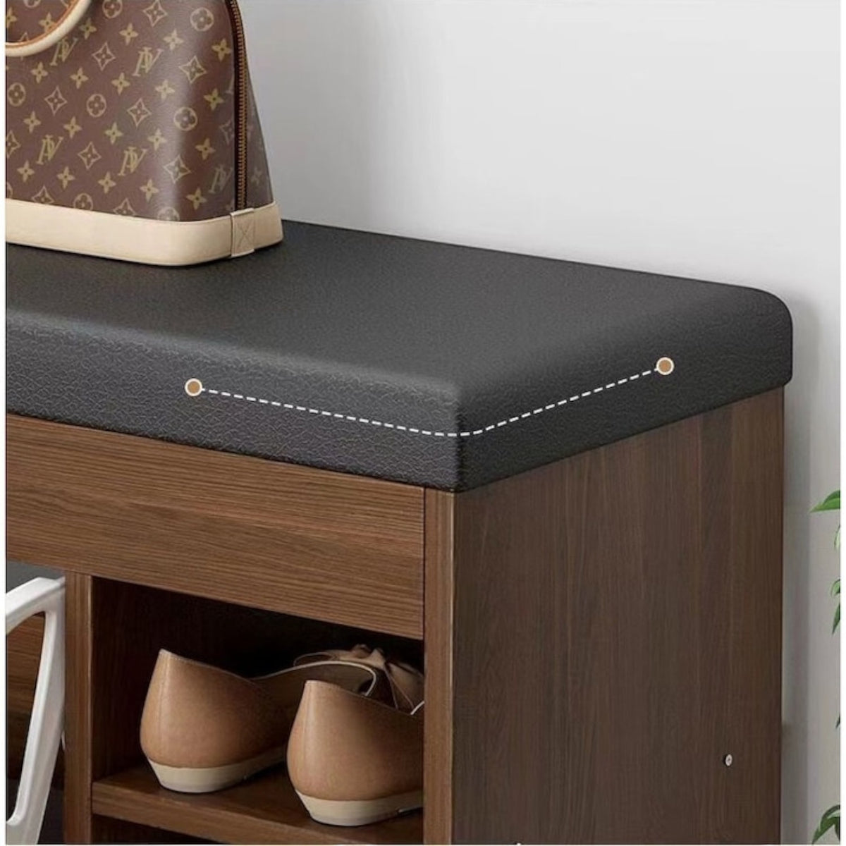 Dulap pentru pantofi tip bancheta, 6 rafturi, 100x34x50 cm, PAL melaminat