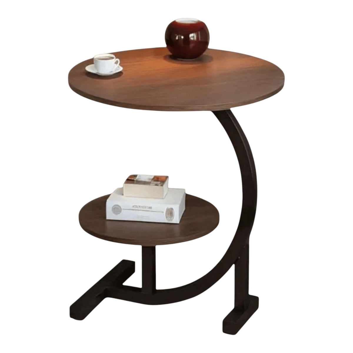 Masuta de cafea din lemn, design nordic, 65x45 cm