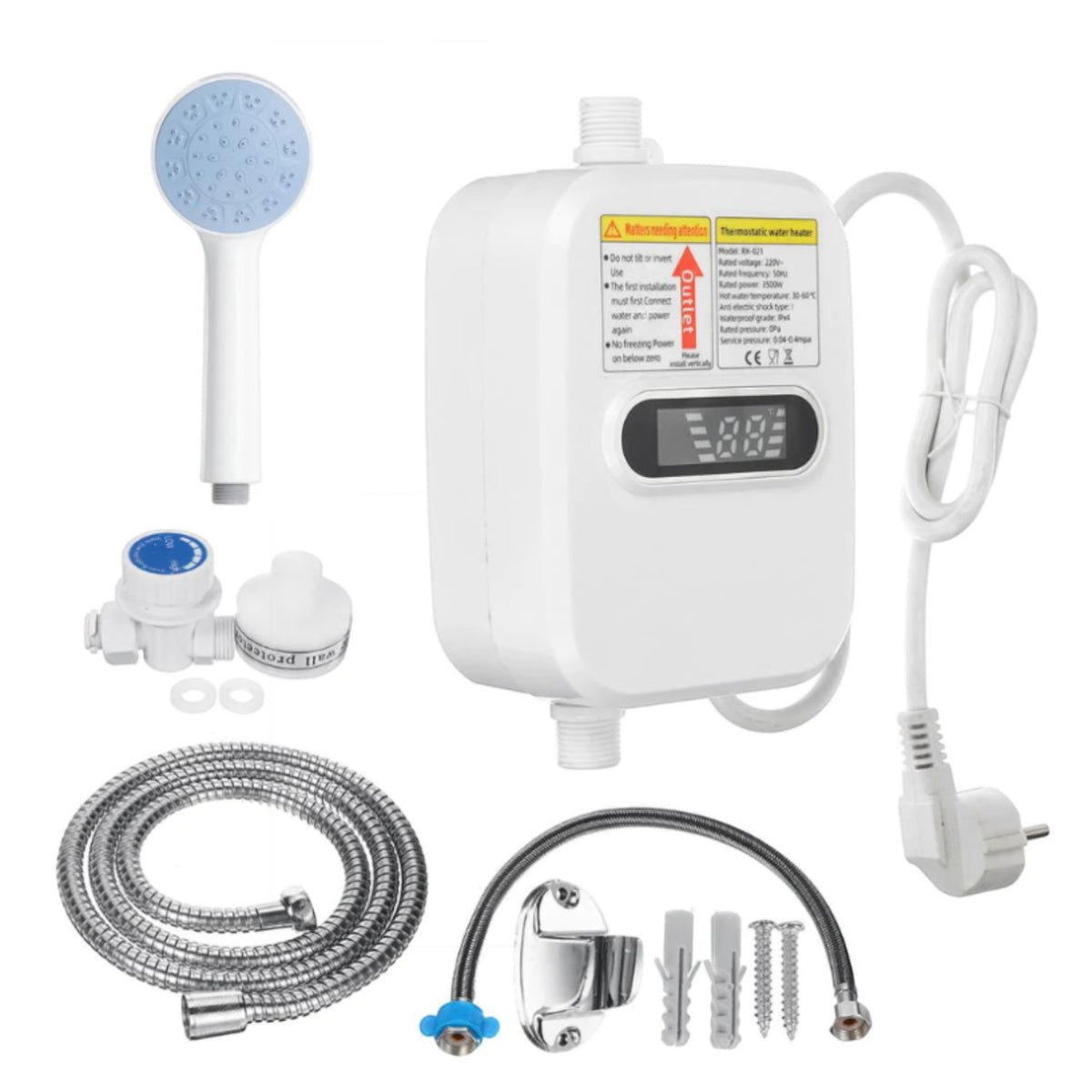 Boiler electric instant pentru apa calda, cu afisaj digital, 3500W