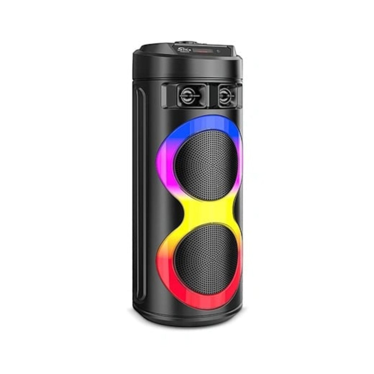 Boxa portabila 300W, 2 difuzoare 6.5 inch, 55 x 28 x 26 cm, AUX, Bluetooth, Joc Lumini, Stick USB, Microfon, Casti