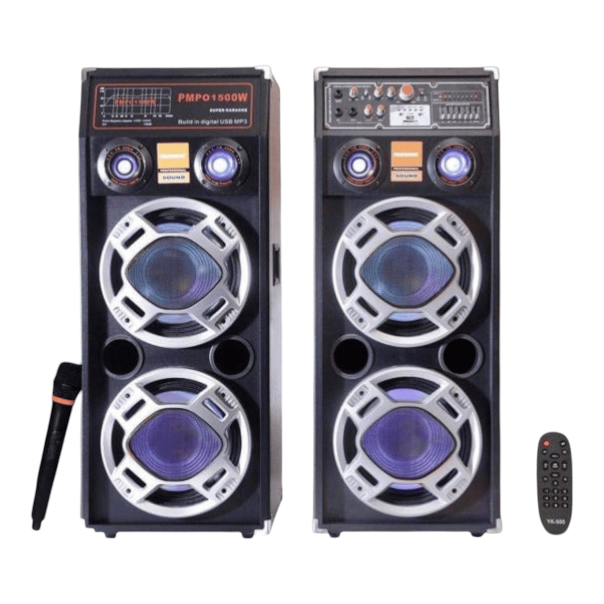 Set Boxe Active 2304, 700W, Karaoke, Bluetooth, USB, SD, FM, RGB, Microfon, Telecomanda