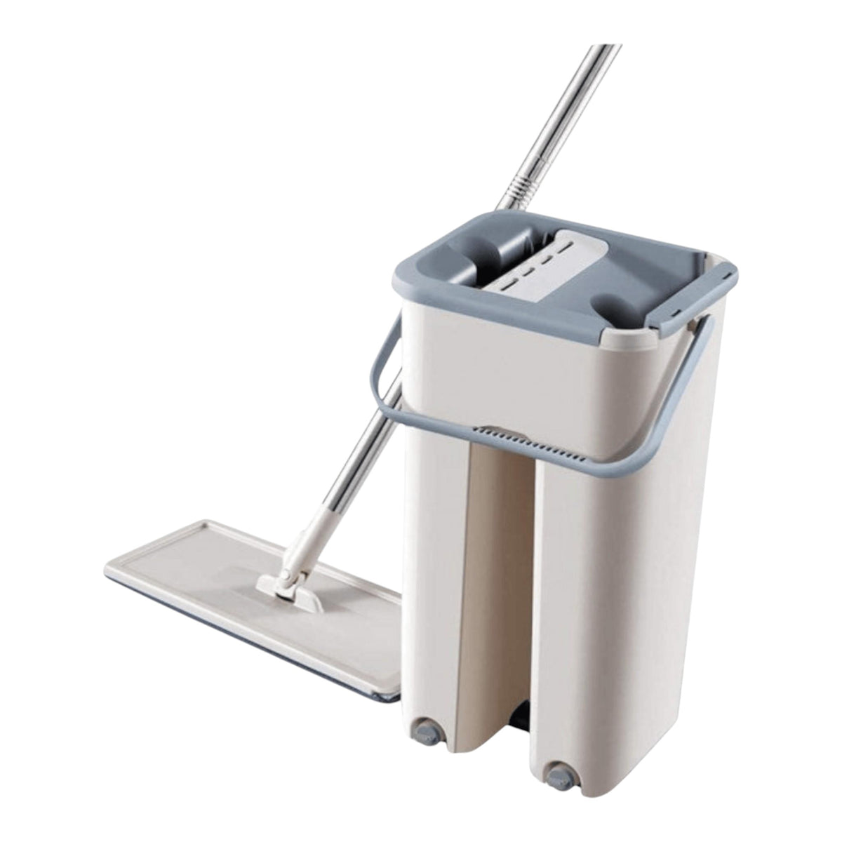 Mop cu doua cuve de spalare si uscare, 4 lavete incluse, tija telescopica