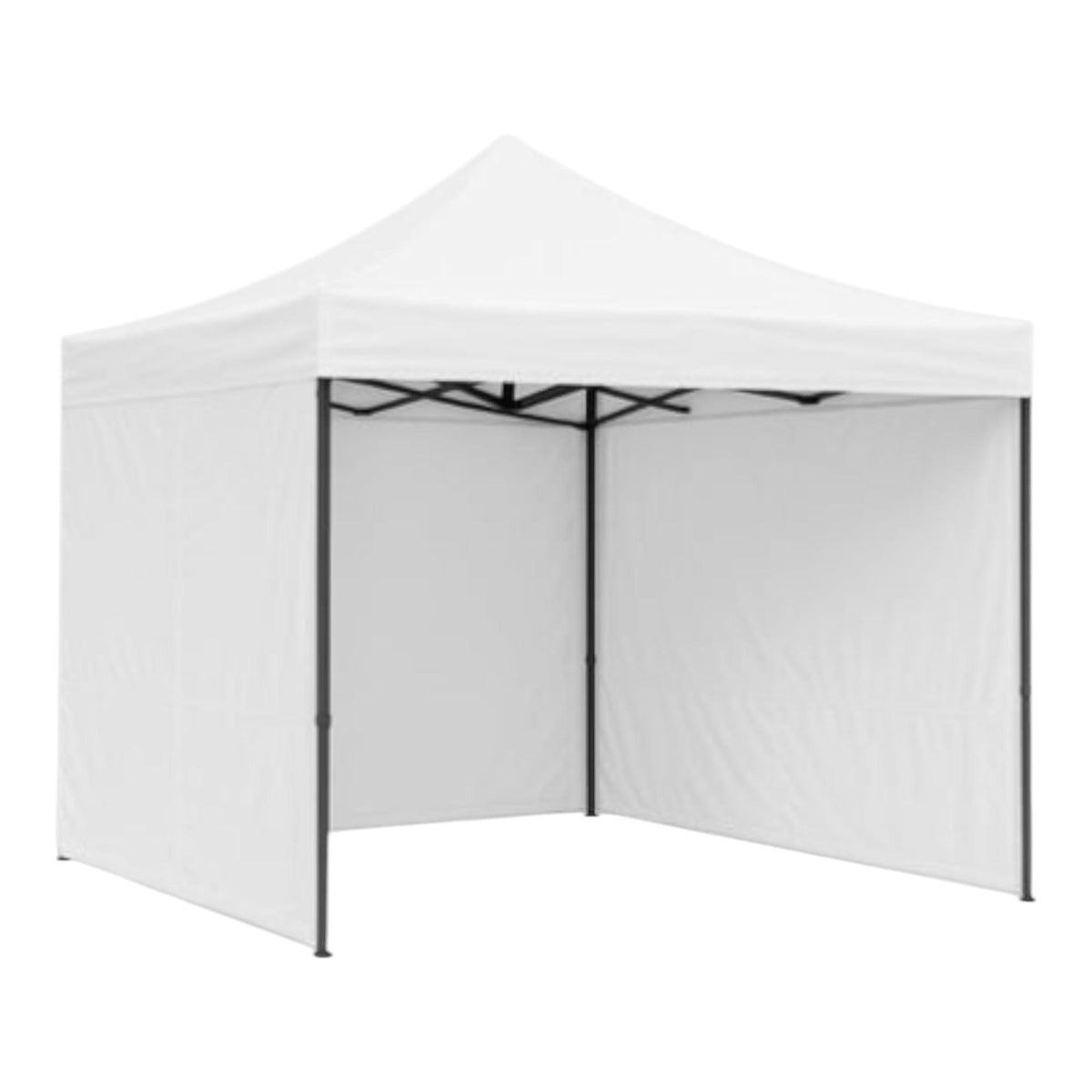 Cort pavilion 3x3m cu 3 pereti laterali si acoperis, cadru pliabil, panza impermeabila