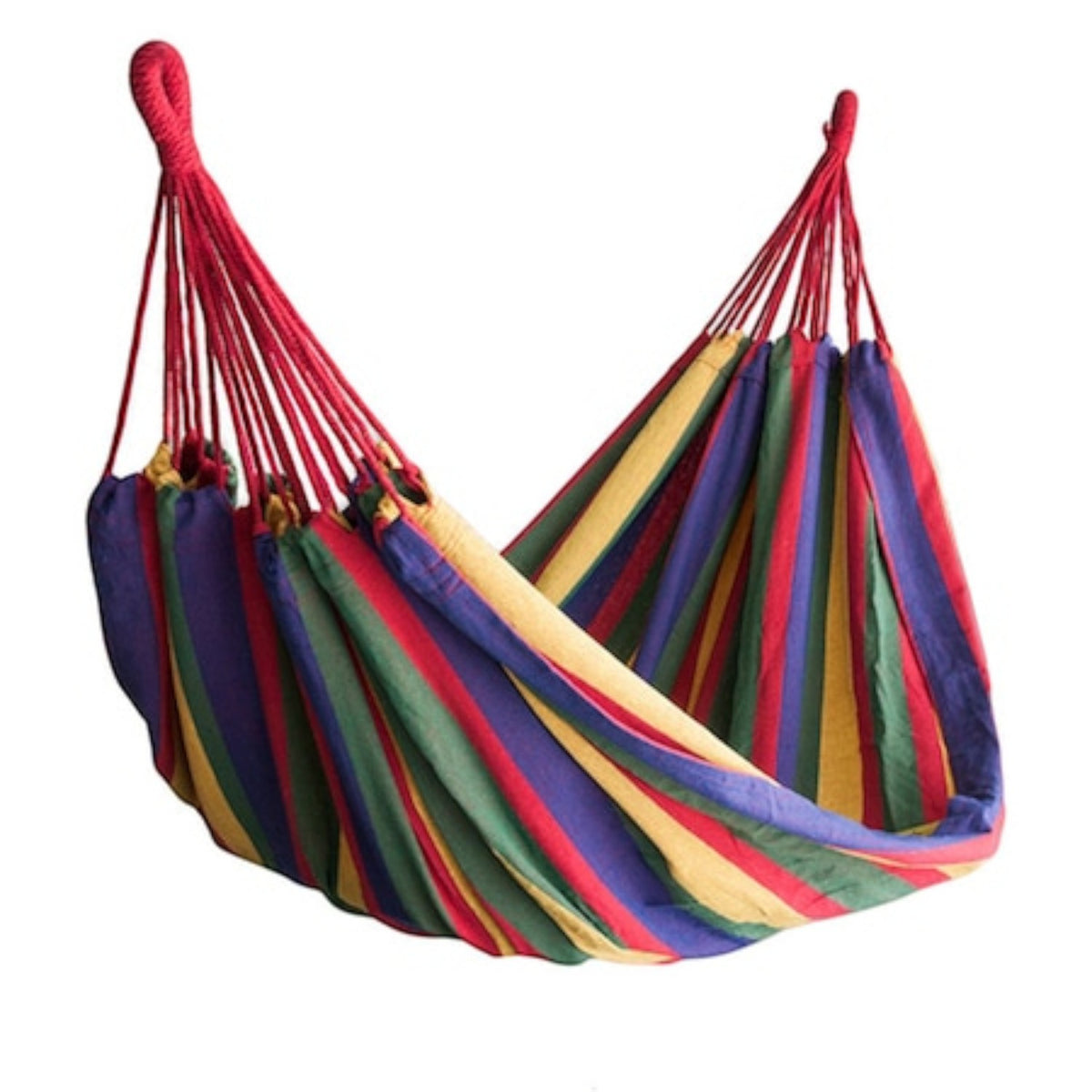 Set 2x Hamac din bumbac rezistent 80x185 cm, sac transport inclus