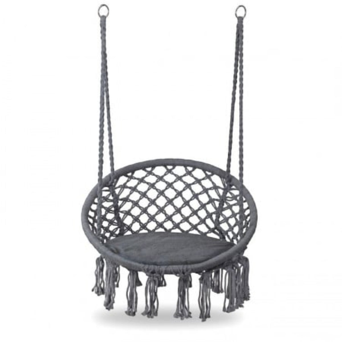 Leagan/balansoar suspendat tip scaun/hamac, diametru 80 cm, sarcina maxima 120kg, cadru metalic, pentru casa, gradina si veranda