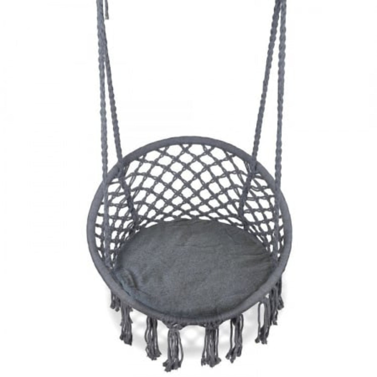 Leagan/balansoar suspendat tip scaun/hamac, diametru 80 cm, sarcina maxima 120kg, cadru metalic, pentru casa, gradina si veranda