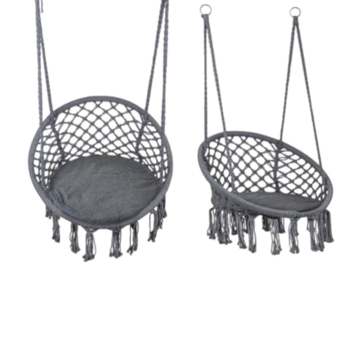 Leagan/balansoar suspendat tip scaun/hamac, diametru 80 cm, sarcina maxima 120kg, cadru metalic, pentru casa, gradina si veranda