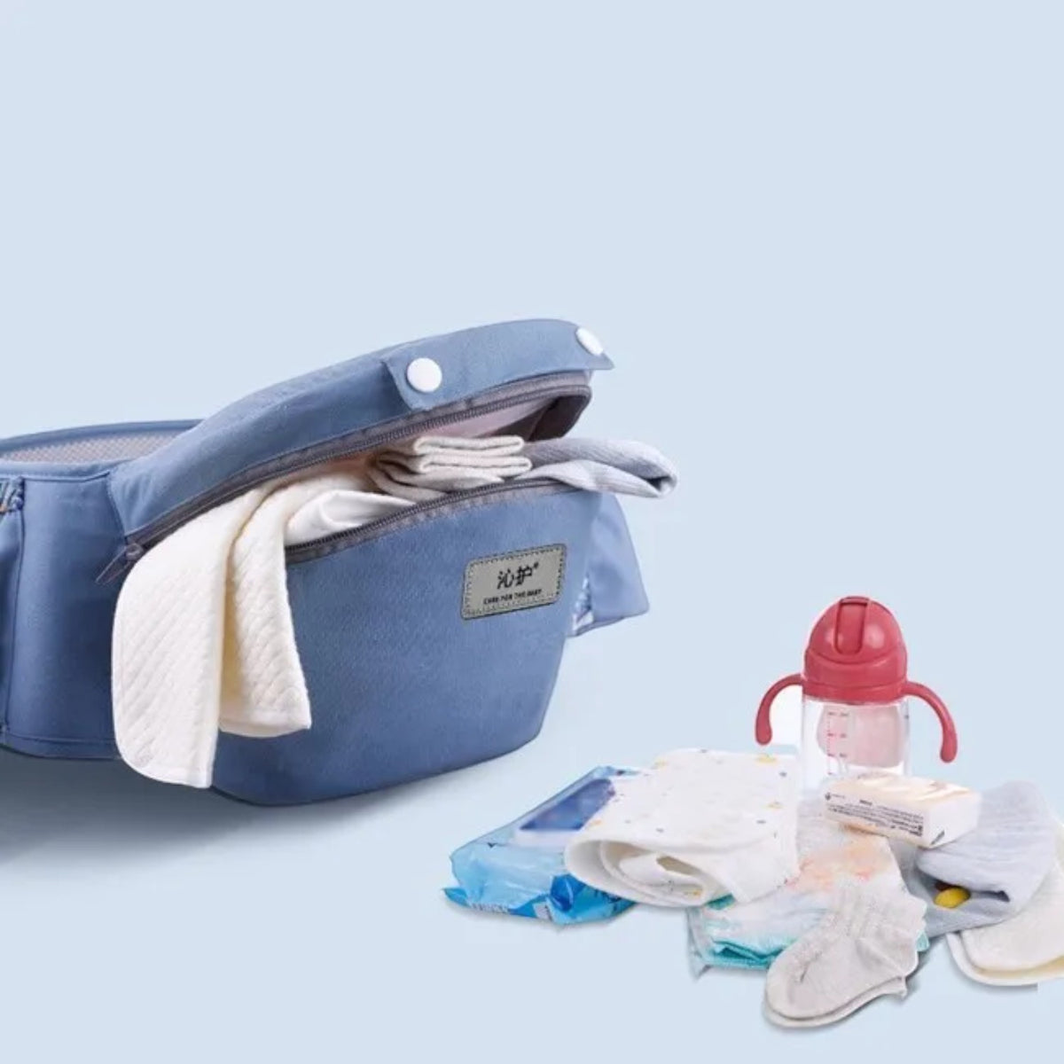 Marsupiu ergonomic multifunctional 15 in 1 pentru bebelusi, buzunar fermoar