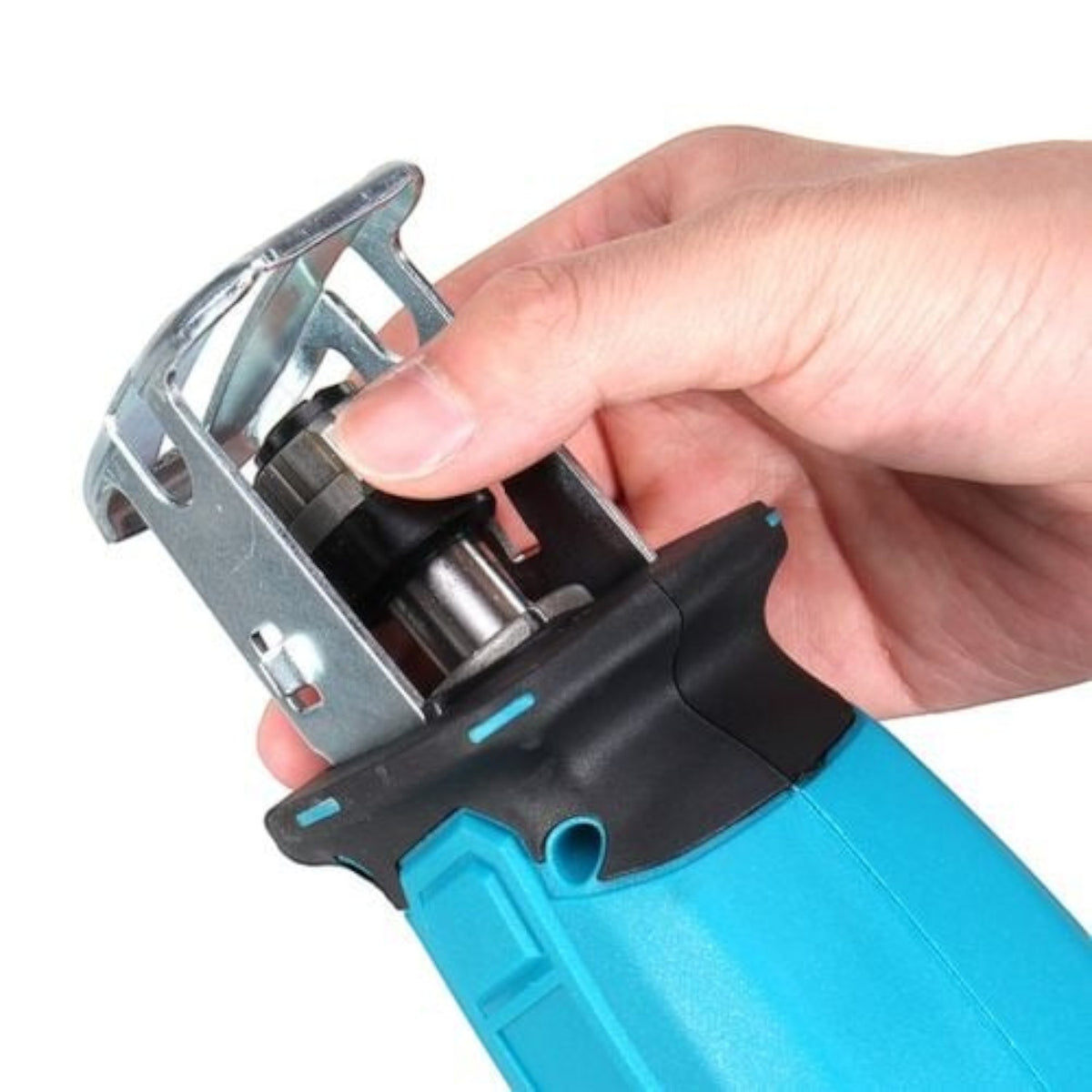 Mini fierastrau electric tip sabie, 2 acumulatori 48V 8000 mAh, 4 panze, valiza