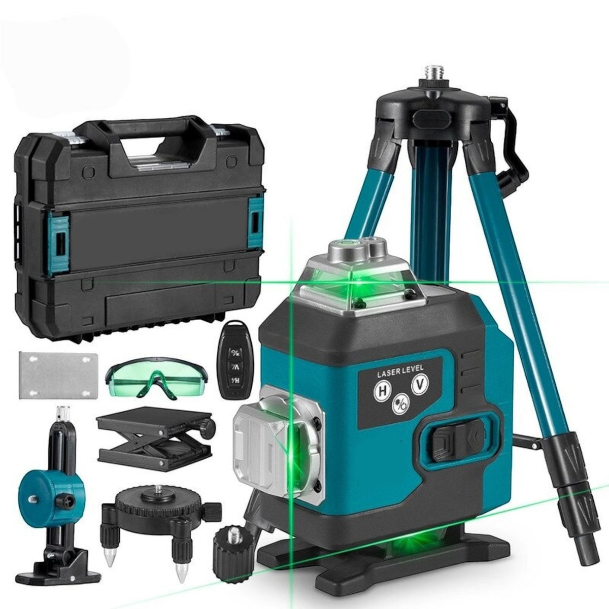 Nivela laser 4D, 16 linii, auto-nivelare, alimentare USB, 2 baterii, inaltime ajustabila 1.2 m