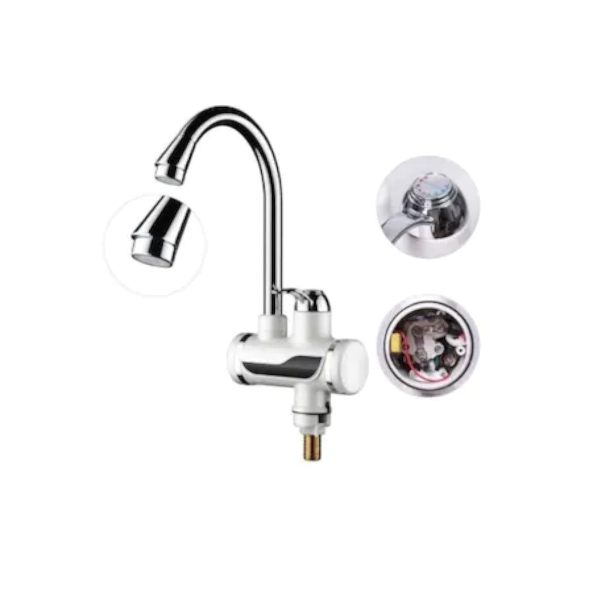 Robinet electric pentru apa calda instant, 3000W, afisaj LCD, montaj chiuveta