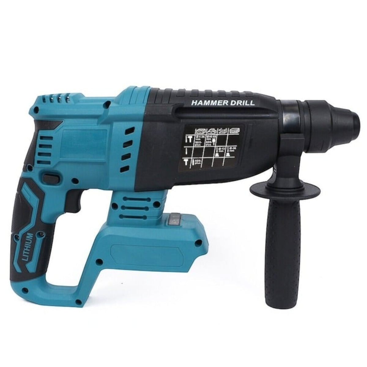 Ciocan rotopercutor 1500W, 3.2J, 1000rpm, 2 acumulatori 48V 8.0 Ah, 3 moduri, brushless, albastru