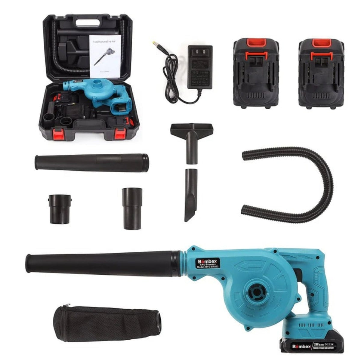 Suflanta frunze fara fir 2 in 1, 880W, 2 acumulatori 48V 8.0Ah, 18000RPM, autonomie 4 ore