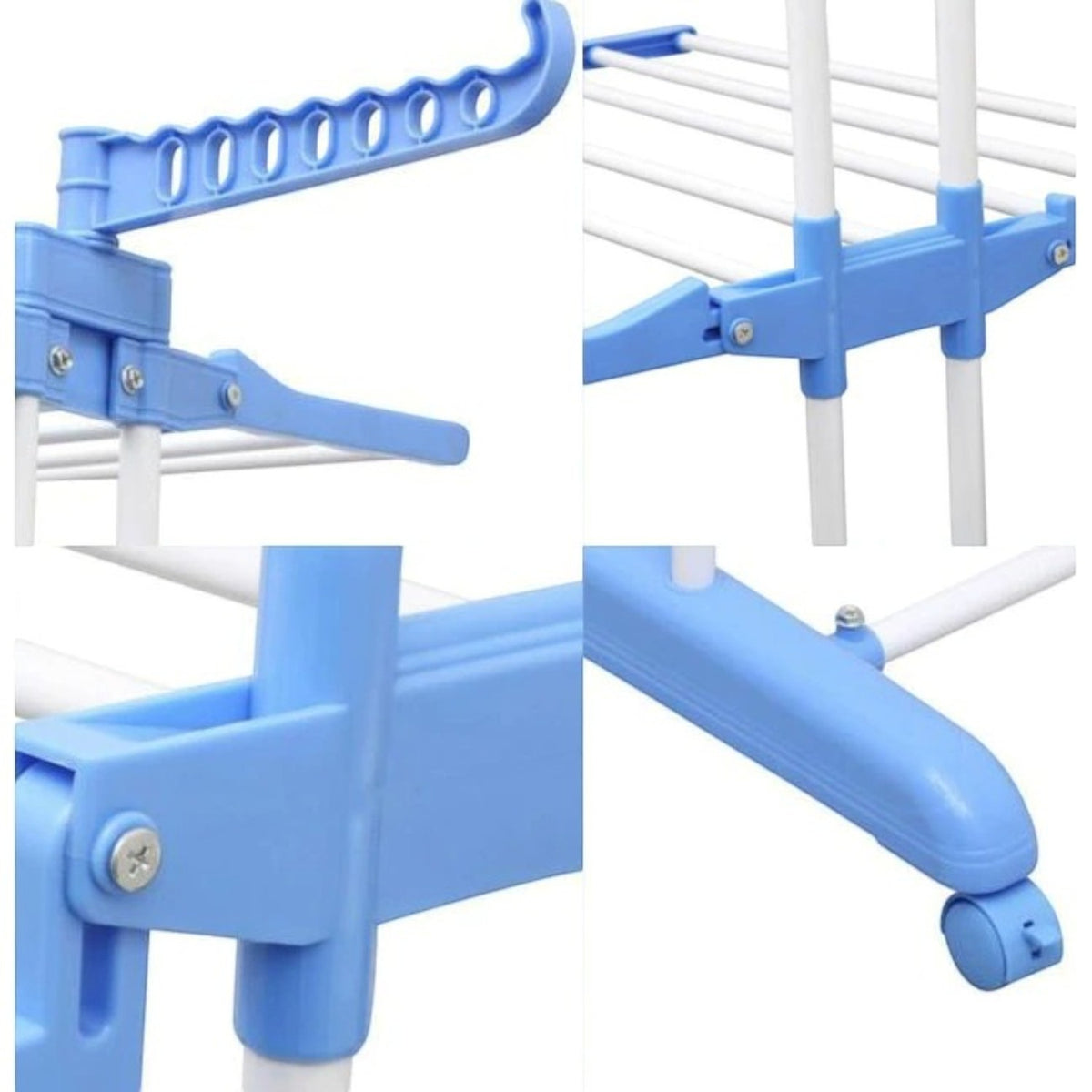 Uscator vertical, mobil si pliabil pentru rufe cu suport umerase, inaltime 173cm, 3 etaje